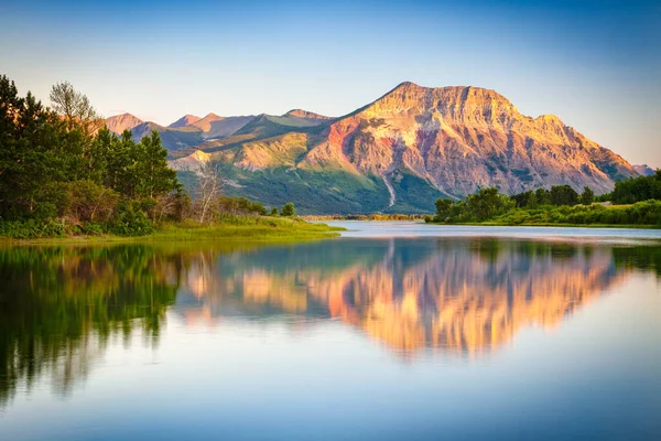 Letní Večer Národním Parku Waterton Lakes Alberta Kanada — Stock fotografie