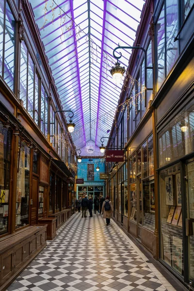 Paris France February 2023 Passage Jouffroy Famous Historical Covered Passage Stock Picture