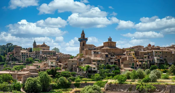 Valldemossa 'nın geleneksel köyü Valldemossa, Mallorca, Balearic Adaları, İspanya