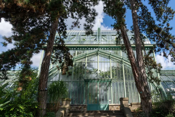 Greenhouse Jardin Des Serres Dauteuil Summer Botanical Gaden Public Park — Stock Photo, Image