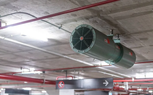 Jet Fan Underground Parking Area Ventilation Fan Parking Lot Air — Foto Stock