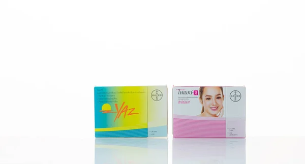 Chonburi Tailandia Septiembre 2022 Yaz Diane Producto Bayer Píldoras Anticonceptivas — Foto de Stock