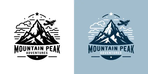 Distintivo Retro Vector Mountain Logotipo Para Agências Viagens Empresas Livre Vetores De Stock Royalty-Free