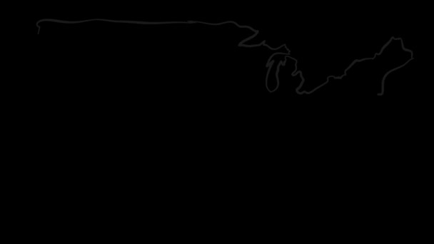 Mapa Exato Michigan — Vídeo de Stock