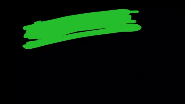 Flaga Brazylii Jest Narysowana Zieloną Farbą Czarnym Tle — Wideo stockowe