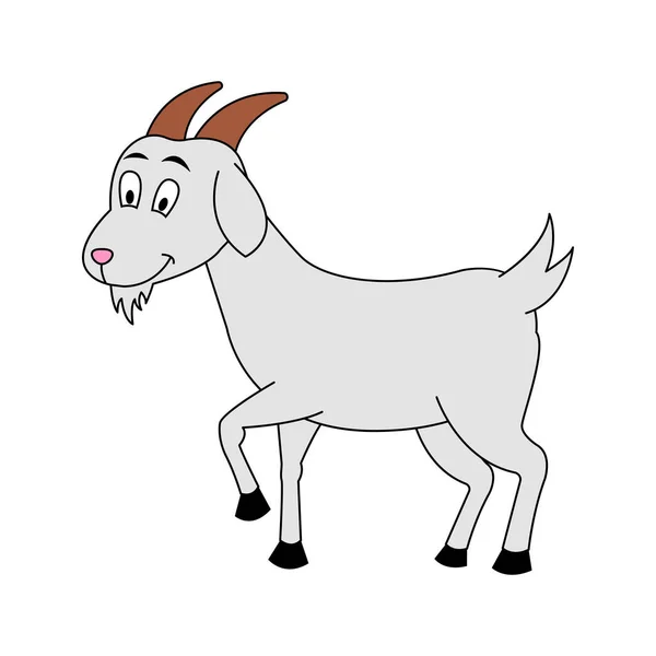 Animal Bonito Cabra Versão Desenho Animado —  Vetores de Stock