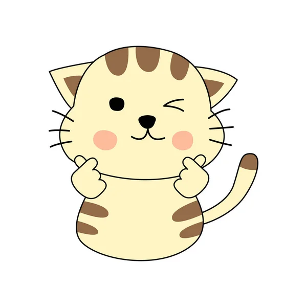 Clipart Versão Dos Desenhos Animados Gato —  Vetores de Stock