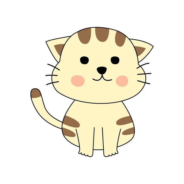 Clipart Cartoon Version Cat — Stock Vector