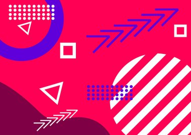 Modern ve parlak renkli geometrik yaratıcı arkaplan tasarımı