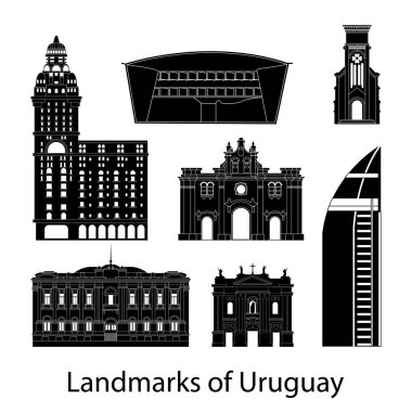 Siluet stilinden Uruguay 'ın ünlü simgeleri