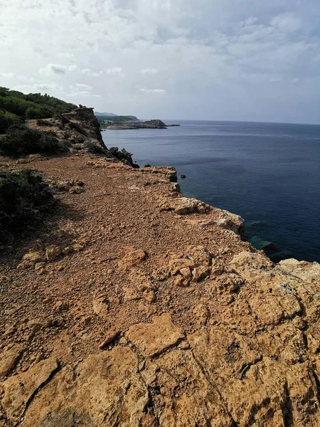 Drönarbild Portinax Ibiza — Stockfoto
