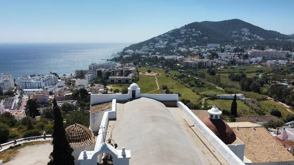 Drone Tiro Santa Eulria Des Riu Ibiza — Fotografia de Stock