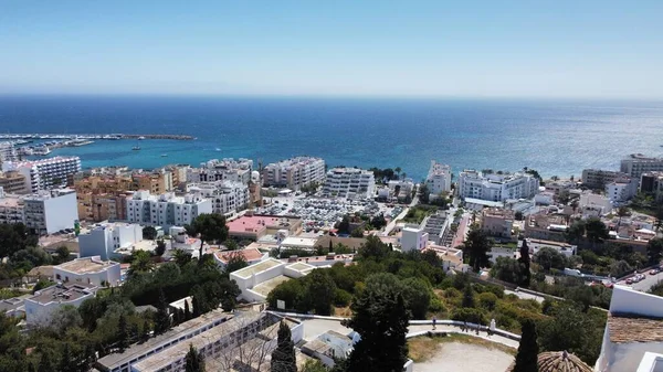 Drone Shot Van Santa Eulria Des Riu Ibiza — Stockfoto