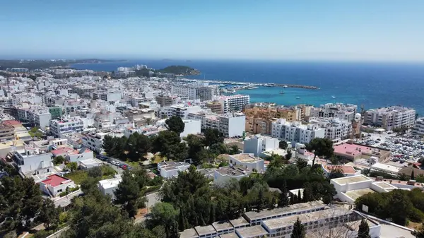 Drone Shot Santa Eulria Des Riu Ibiza —  Fotos de Stock