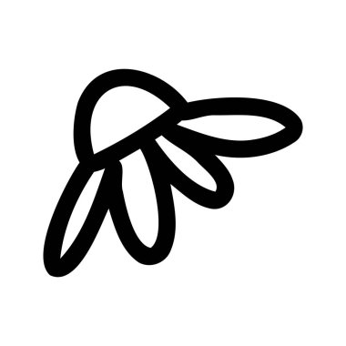 Flower cartoon illustration doodle style. Hand drawn line sketch floral vector icon