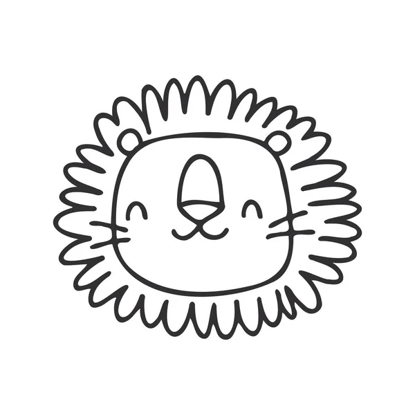 Mignon Personnage Vecteur Lion Pour Baby Shower Illustration Vectorielle Mignonne — Image vectorielle
