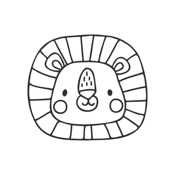 Mignon Personnage Vecteur Lion Pour Baby Shower Illustration Vectorielle Mignonne — Image vectorielle