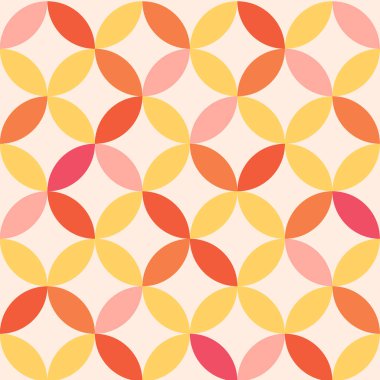 1970 Retro kusursuz desen. El çizimi vektör çizimi. 70 'ler tarzı, modaya uygun arka plan, duvar kağıdı, baskı. Düz tasarım, hippi estetiği. Vektör illüstrasyonu