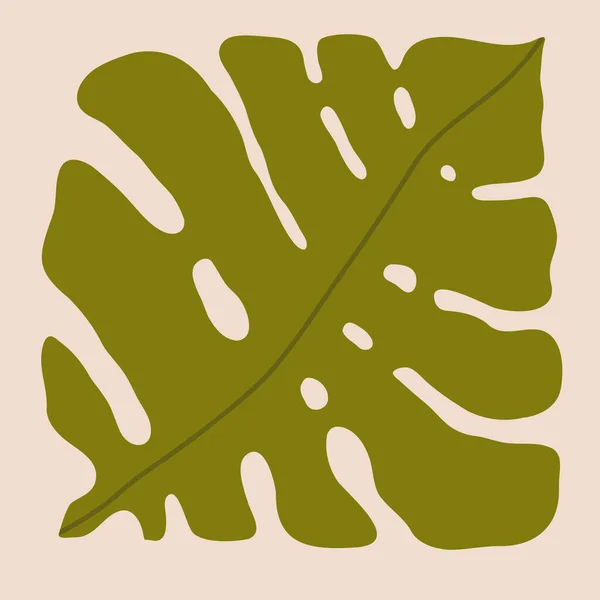 Yapraklı Soyut Poster Çağdaş Kolaj Matisse Den Esinlenildi Organik Şekiller — Stok Vektör