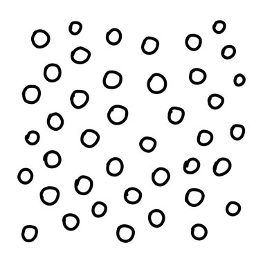 El çizimi soyut doku. Vektör karalama, noktalar ve vuruşlar koleksiyonu. Karalama şekilleri. Moda illüstrasyon. Grafik vektör freehand dokusu. Siyah mürekkep noktaları beyaz arkaplanda izole edilmiş..