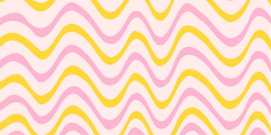 Eski moda hippi geçmişi. Dalgalar, girdap, kıvrılma çizgileri. Çarpık ve çarpık vektör dokusu modaya uygun, modaya uygun, psikedelik tarzda. Tekstil ve ambalaj kağıdı için Y2k estetik baskı