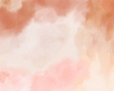 Şeftali pembe gül soyut arka plan. Çıplak bej rengi, basit bir gradyan. Açık renkli soluk yumuşak mercan suluboya bulanık desen. Matte boş şablon. Zarif, güzel, romantik, nazik, sakin..