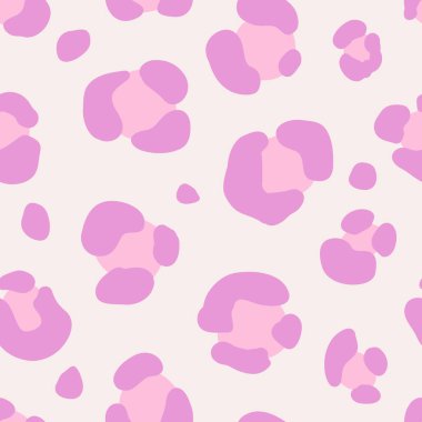 Y2k leopar desensiz arka plan. Pembe saykodelik leopar deseni. Kusursuz, modası geçmiş, soyut bir hayvan, deri deseni. Moda illüstrasyon. Vektör grafik illüstrasyonu