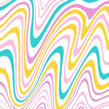 Psikedelik trip Y2K retro arka plan girdabı. Basit vektör çizimi. Harika bir dalga izi. Klasik arka plan. Psikedelik harika spiral