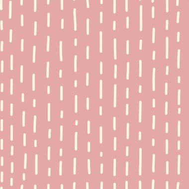 Bohem bebek modeli. Noktalı ve küçük çizgileri olan çocuklar için boho baskısı. Cinsiyet Tarafsız Çocuk Sevimli Süsleri. Çizgi film tarzında vektör illüstrasyonu. Pembe soyut arkaplan 