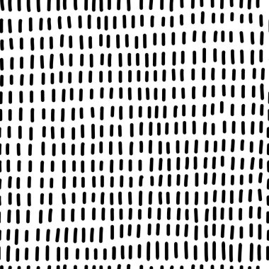 Dikey çizilmiş çizgileri olan kusursuz desen. Siyah çizgiler çok az soyut doku oluşturur. Tekstil baskıları, ambalaj ve dijital arka planlar için mükemmel. Vektör illüstrasyonu.