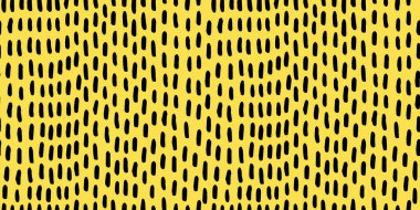 Düzensiz çizgilerle çizilmiş siyah ve sarı karalama desenleri. Oyuncu ve modern tasarım, tekstil, ambalaj, duvar kağıtları ve markalaşma projeleri için mükemmel. Vektör illüstrasyonu