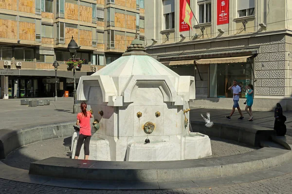 Belgrade Serbia August 2017 Famous Landmark Delijska Drinking Fountain Belgrade — Stock Photo, Image