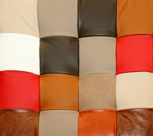 皮革材料色彩艳丽的家具图案背景 — 图库照片