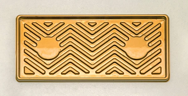 Arany Műanyag Lemez Textúra Minta Háttér — Stock Fotó