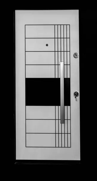 Μοντέρνα Είσοδος Κλειστής Πόρτας Από Έξω Γεωμετρικό Σχεδιασμό — Φωτογραφία Αρχείου