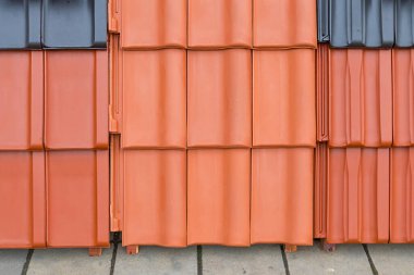 Turuncu seramik çatı kiremitleri desen arka planı