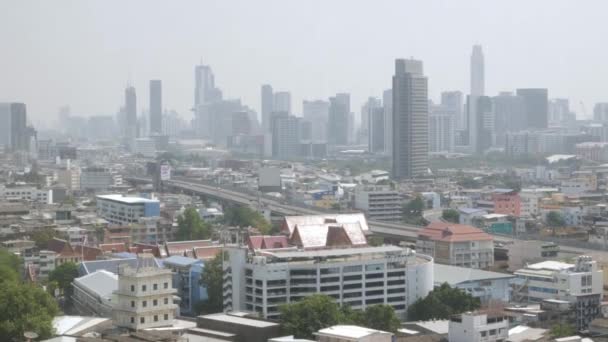 April15 2022 Bangkok Thailand Bird Eye View Bangkok City Sky — Stok video