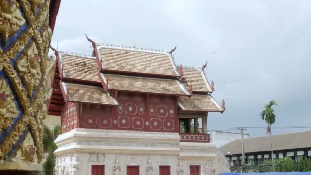 July 2022 Chiangmai Thailand Beautiful Building View Wat Phra Singha — Vídeo de Stock