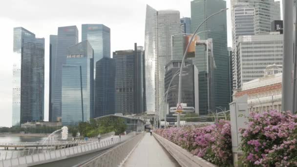 Merkezi Bölgesi Şehri Singapur Daki Yüksek Gökdelen Ofis Finans Yapı — Stok video