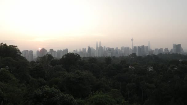 Vista Paisagem Centro Cidade Kuala Lumpur Área Distrito Com Muitos — Vídeo de Stock