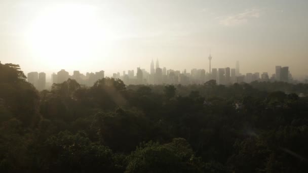 Kuala Lumpur Şehir Merkezi Şehir Merkezinin Manzara Manzarası Birçok Gökdelen — Stok video