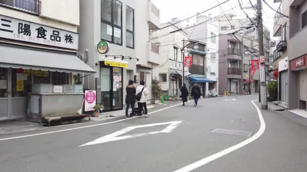 Январь 2020 Токио Япония Зимнее Время Токио Вид Окрестности Местных — стоковое видео