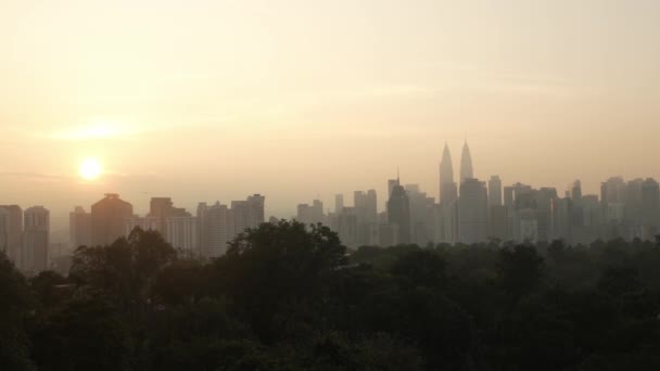 Krajina Pohled Kuala Lumpur Centrum Města Centru Města Okresní Oblasti — Stock video