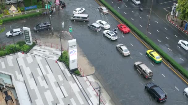 Haziran 2022 Bangkok Tayland Bangkok Tepeden Bakınız Sağanak Yağış Bangkok — Stok video