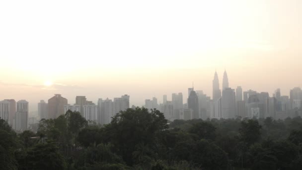 Vista Del Paisaje Kuala Lumpur Centro Ciudad Zona Centro Distrito — Vídeos de Stock