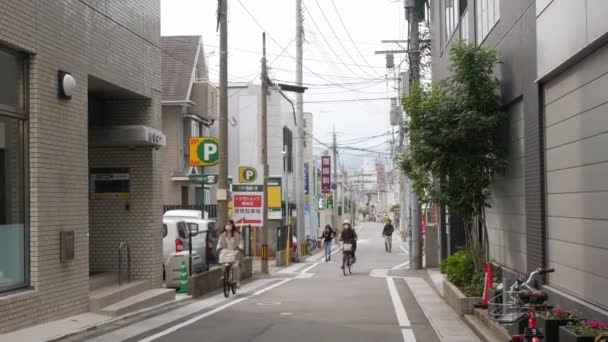 2022 Novembro Fukuoka Japão Carros Pessoas Traficam Durante Dia Área — Vídeo de Stock