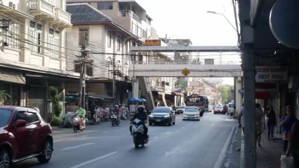November 2022 Bangkok Thailand Street View Pahurat Indian Town Area — Video Stock