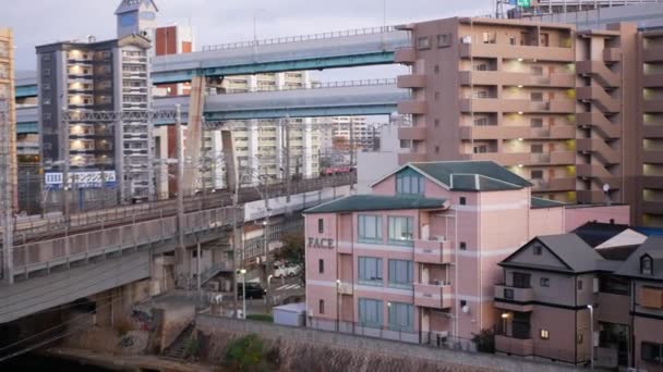 November 2022 Fukuoka Japan Landscape View Hakata Habitat Housing Building — Stock Video