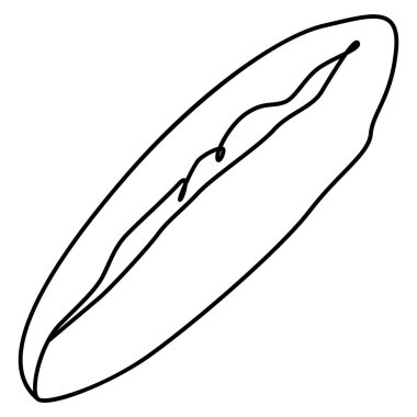 Single continuous line drawing of stylized sweet fresh bake bakery pastry in minimal continuous one line Modern one line draw design vector illustration for cafe or food delivery service