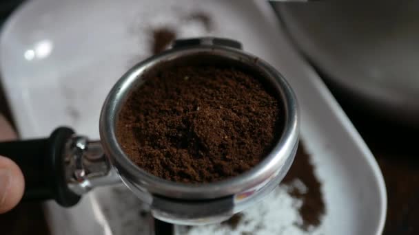 Sabah Içeceği Için Espresso Sabah Içeceği Için Kahve Demlemek Için — Stok video